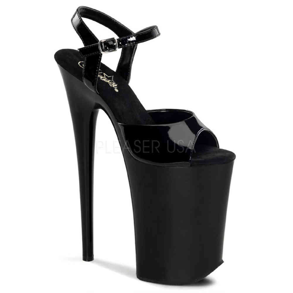 Pleaser - INFINITY909 Sandaal met enkelband, Paaldans schoenen - Paaldans schoenen - Zwart